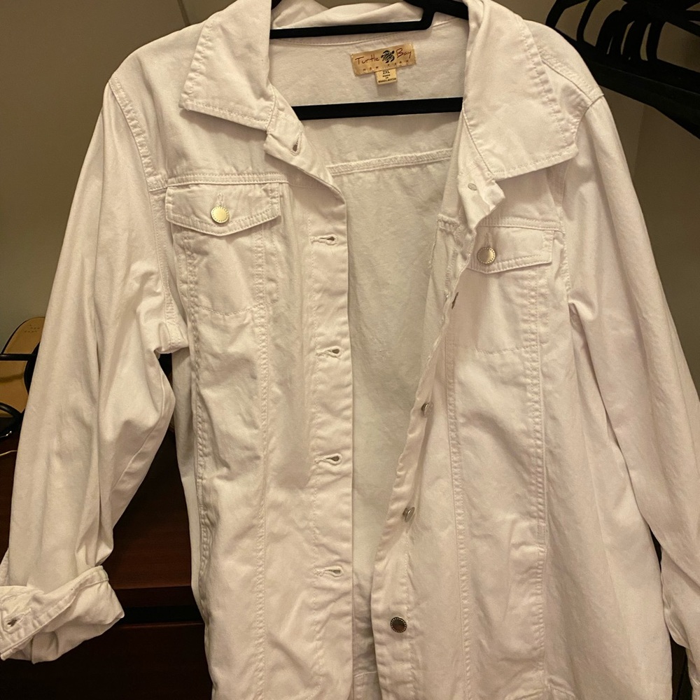 White denim jacket